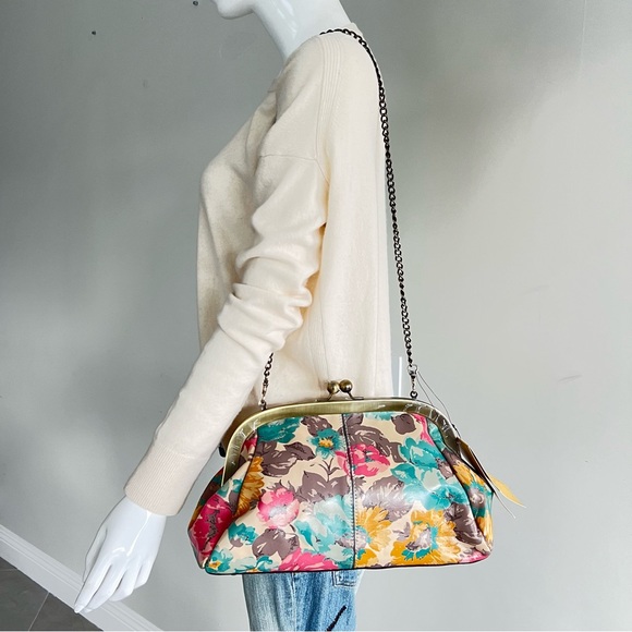 PATRICIA NASH Mia Multi Floral Leather Framed Clutch Crossbody Shoulder Bag NWT - Picture 3 of 13